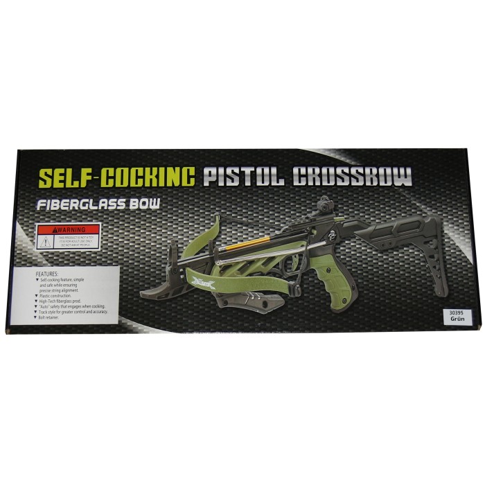 Haller pistol crossbow Alligator II 80 lbs green/black with 3 arrows (18+)