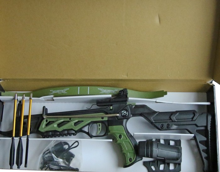 Haller pistol crossbow Alligator II 80 lbs green/black with 3 arrows (18+)