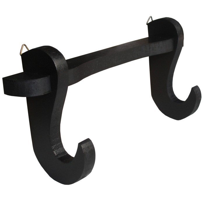 Wandhalter für 1 Samuraischwert mit Aufhängung, schwarz