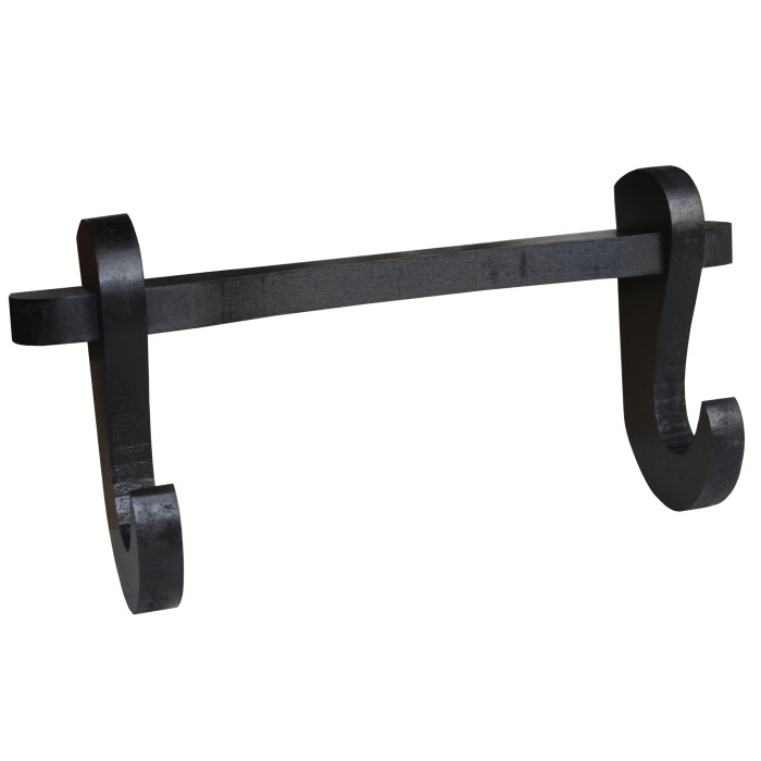 Wandhalter für 1 Samuraischwert mit Aufhängung, schwarz