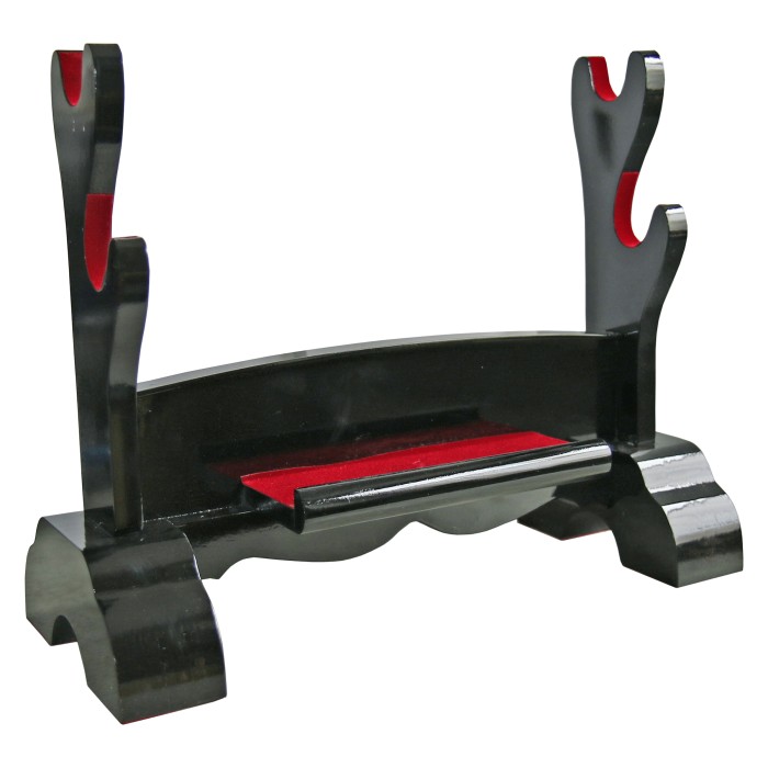 Schwertständer, Schwerthalter, Tischständer für 1 Schwerter und Tanto