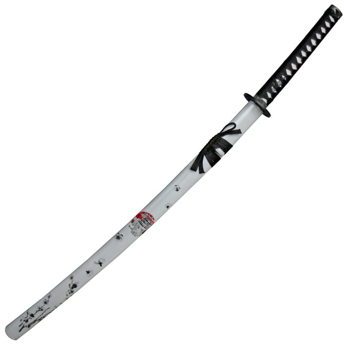 Samurai sword White Flower with wooden scabbard