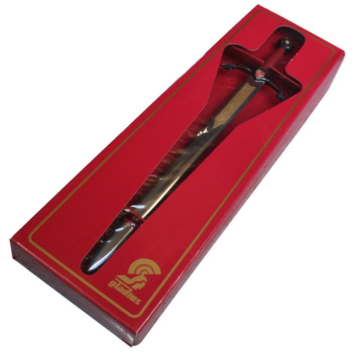 Letter opener, miniature sword in red gift box