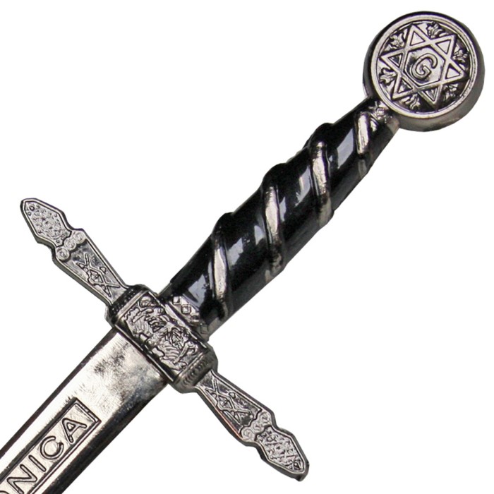 Brieföffner, Miniaturschwert, Griff aus Metallguss