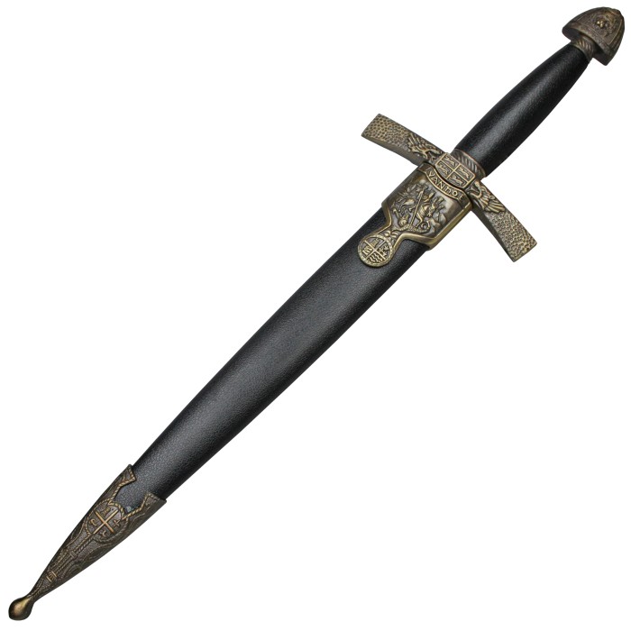 Dagger Ivanhoe, dagger handle and sheath made of plastic