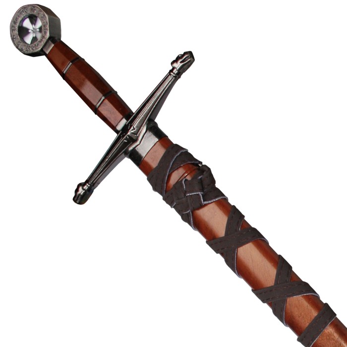Haller, fantasy dagger Templar, dagger handle wrapped with leather strap