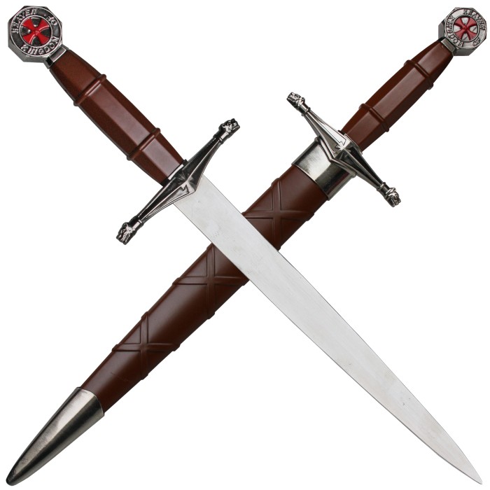Haller, 1 fantasy dagger Templar, with sheath