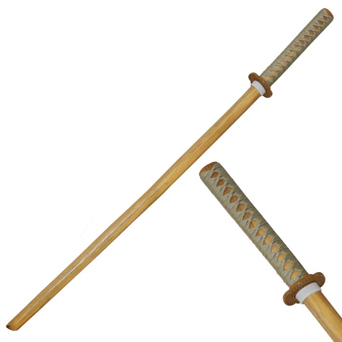 Haller Bokken, Daito made of wood, wooden sword, rubber ring, tsuba