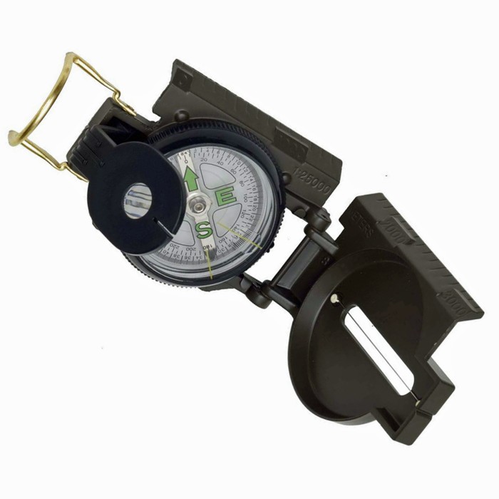 Haller Militär Kompaß, Peilschlitz im Deckel