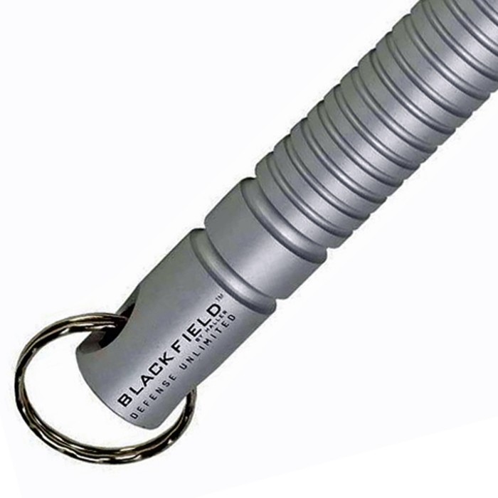 BlackField Kubotan extra dick mit Schlüsselring Leichtmetall silber