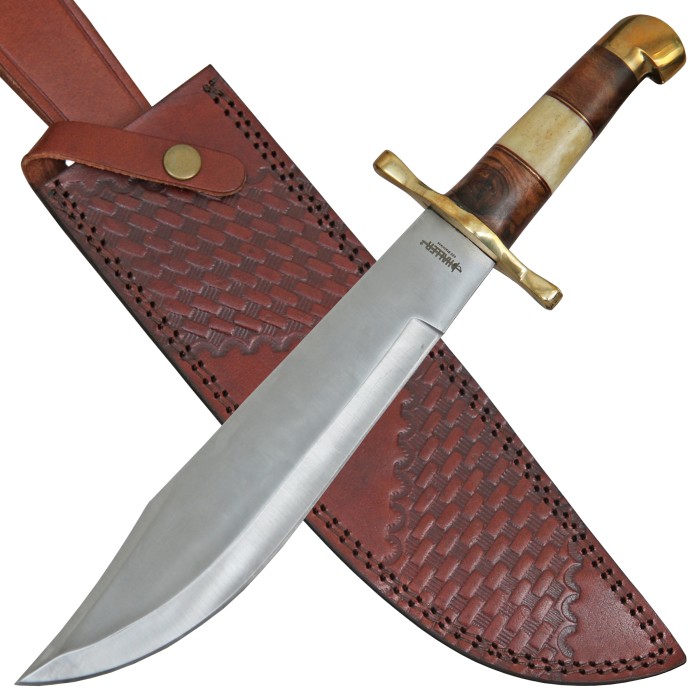 Haller, Bowiemesser, Outdoormesser, feststehende Klinge, Lederscheide