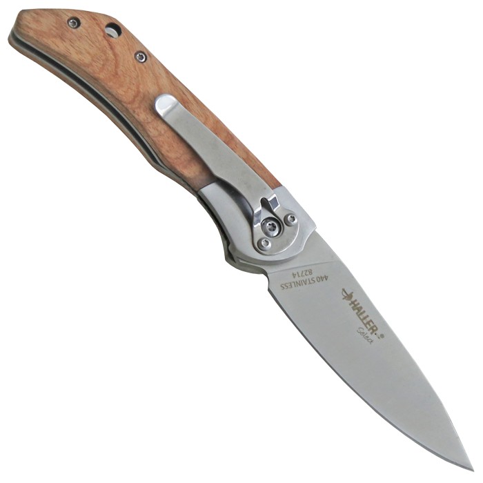 Haller, Taschenmesser, Padouk Holz, Linerlock