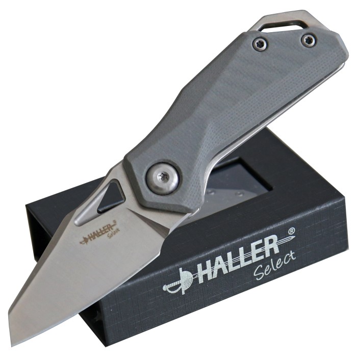 Haller Select, pocket knife, mini knife, grey, gift box