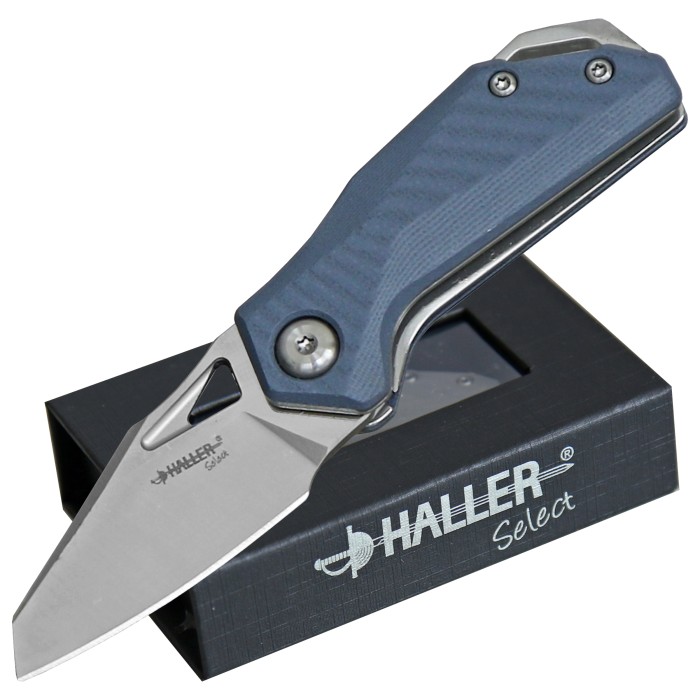 Haller Select, pocket knife, mini knife, blue, gift box