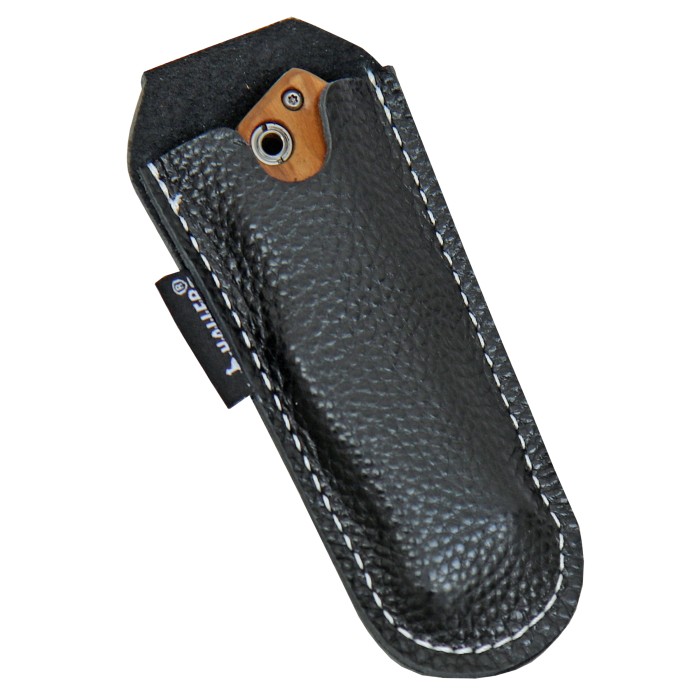 Haller Select, pocket knife, olive wood, leather case, gift box