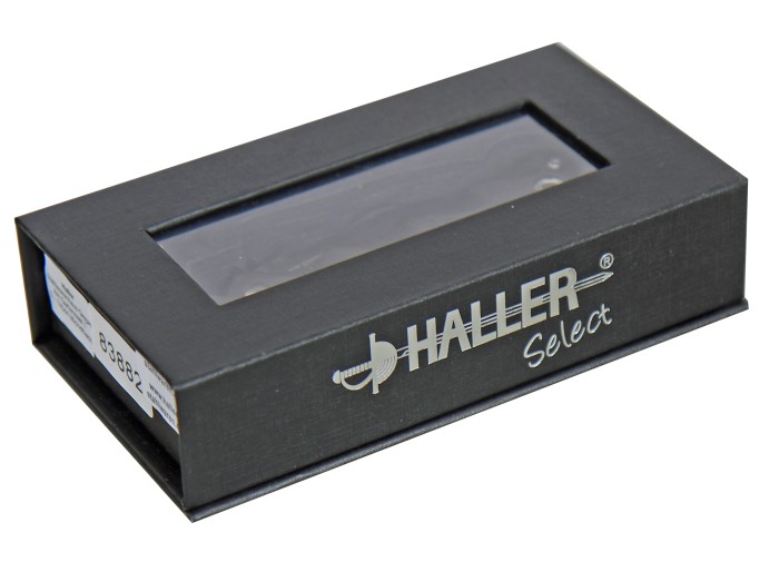 Haller Select, pocket knife, ebony, leather case, gift box