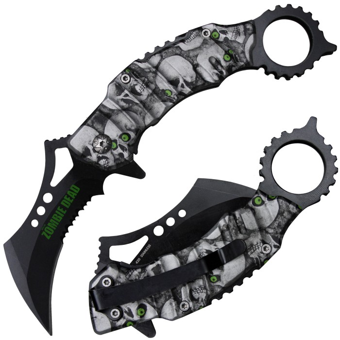 Haller ZD, Karambit Pocket Knife, Lightweight Metal with Clip