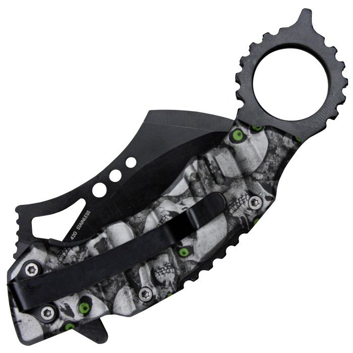 Haller ZD, Karambit Pocket Knife, Lightweight Metal with Clip