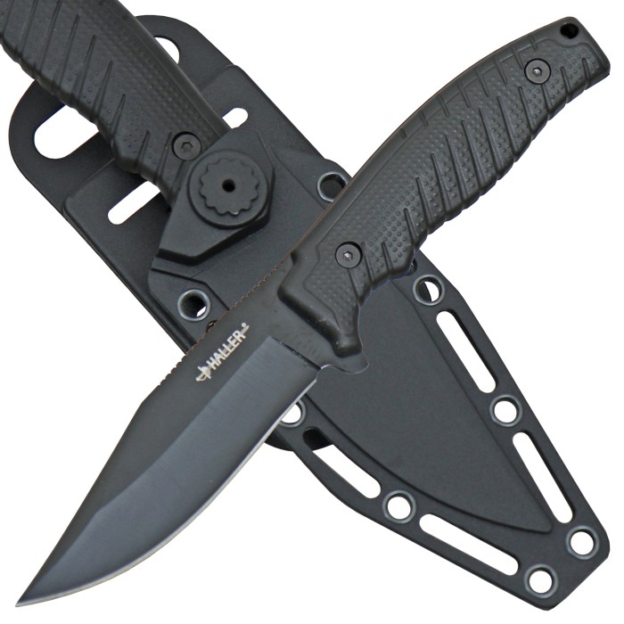Haller Outdoor Knife, Fixed Blade, Plastic Sheath