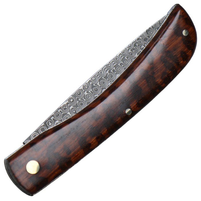 Haller Damast, Taschenmesser klein, Schlangenholz, Etui, Geschenkbox