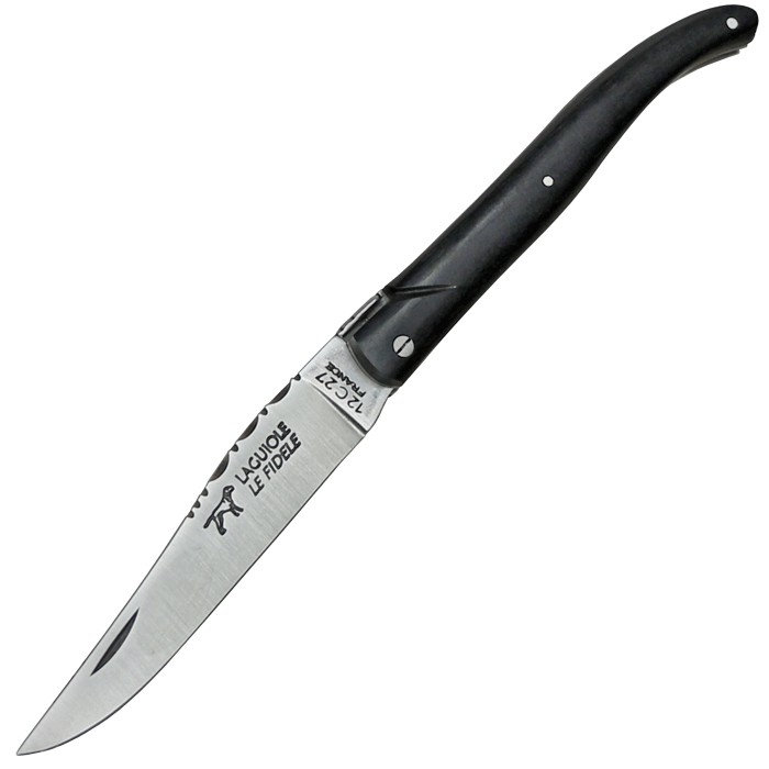 Coutellerie Le Fidele, Laguiole Taschenmesser, Ebenholz, Lederetui