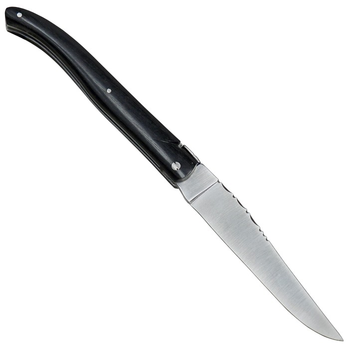Coutellerie Le Fidele, Laguiole Taschenmesser, Ebenholz, Lederetui