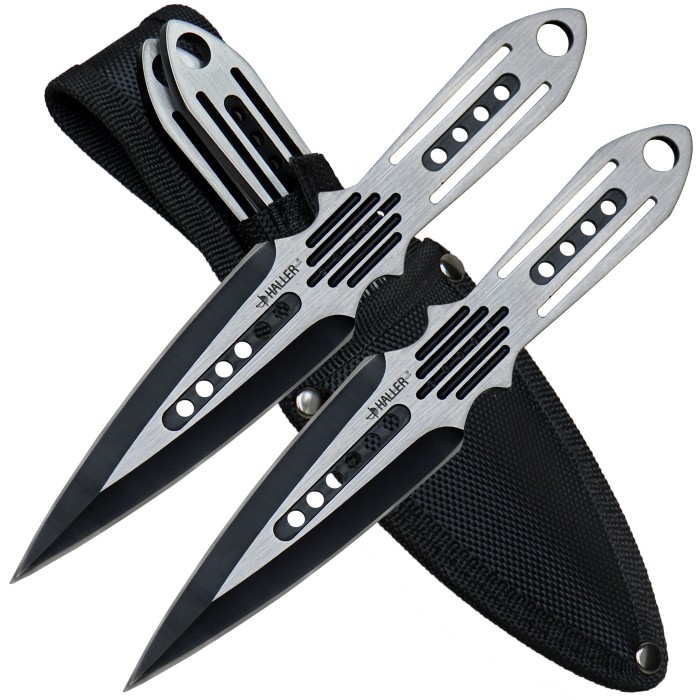 Haller throwing knife set of 2 all-steel knives
