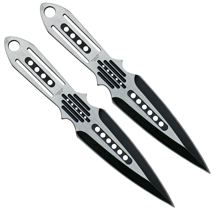 Haller throwing knife set of 2 all-steel knives with nylon case