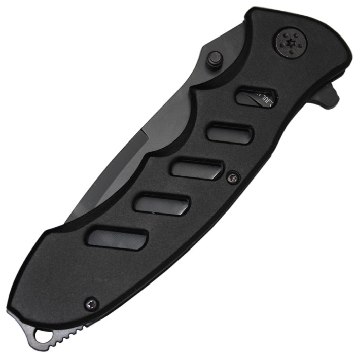 Herbertz One-Hand Knife, Aluminum Handle, Blister Pack