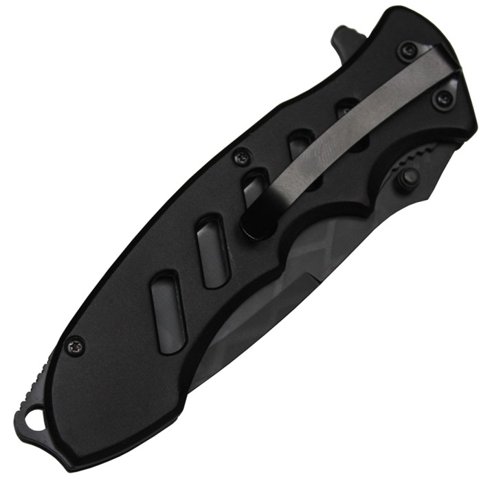 Herbertz One-Hand Knife, Aluminum Handle, Blister Pack
