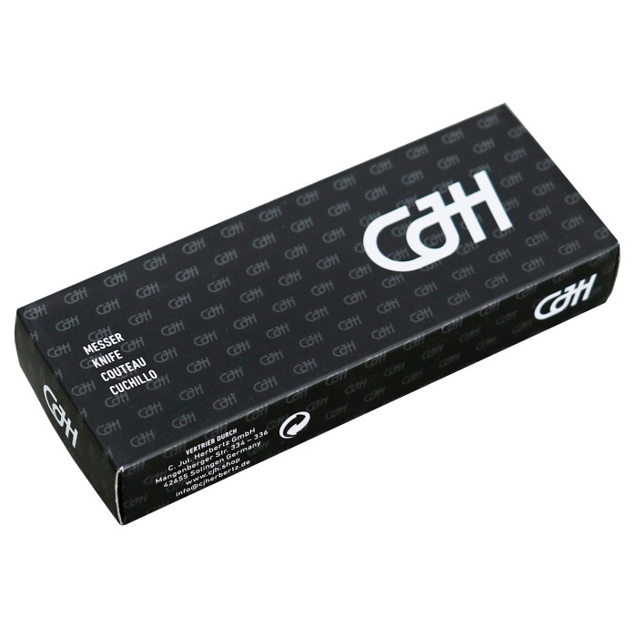 CJH Rettungsmesser, Einhandmesser, Camo Klinge, G10 Schalen