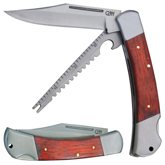 CJH, Anglermesser, 2 Klingen, Back Lock