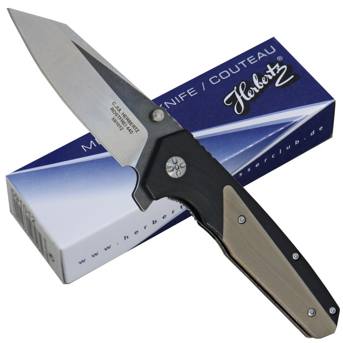 Herbertz One-Hand Knife, Duotone G10 Scales, Clip
