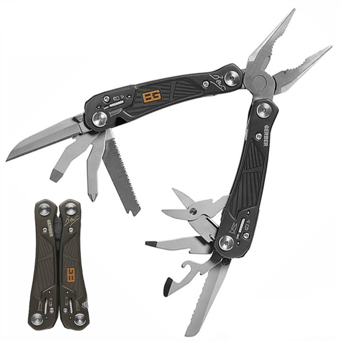 Bear Grylls ULTIMATE MULTITOOL, spring-loaded pliers, nylon case