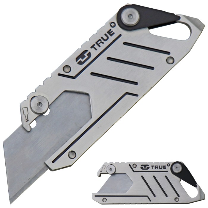True Utility, Cutter Klinge, Edelstahlgehäuse, Schraubendreher, Kapselheber
