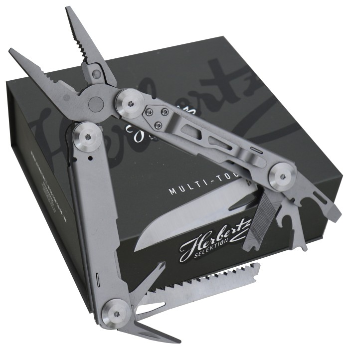 Herbertz, Multitool, Edelstahl, 12 Funktionen, Nylon Etui