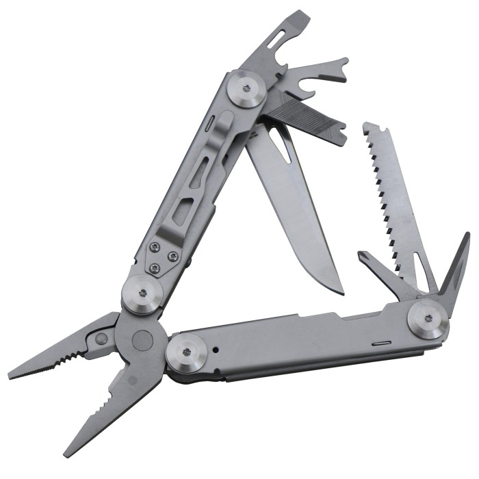 Herbertz, Multitool, Edelstahl, 12 Funktionen, Nylon Etui