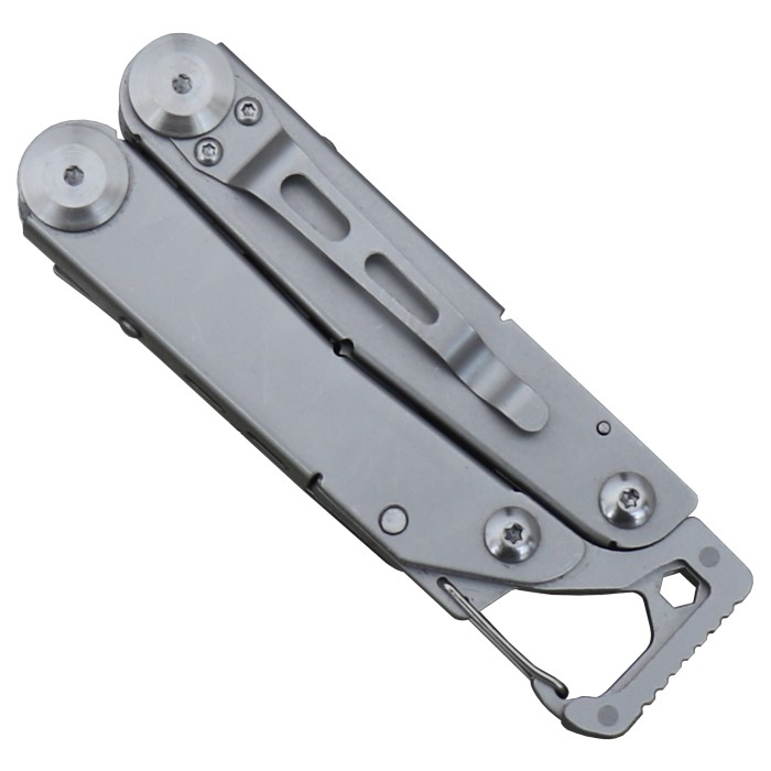 Herbertz, Multitool, Back-Lock, Karabiner, Edelstahl-Clip, Nylon Etui