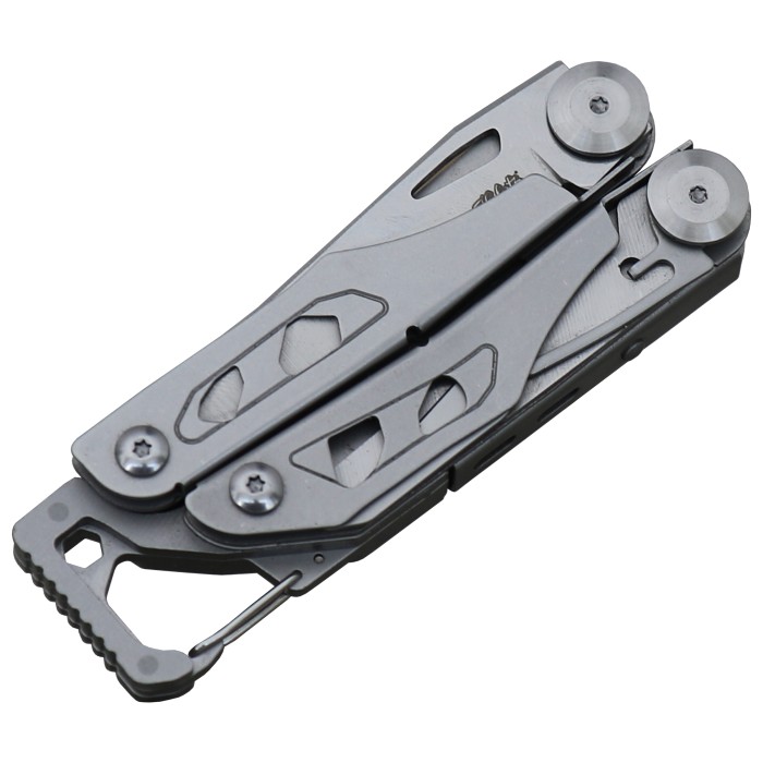 Herbertz, Multitool, Back-Lock, Karabiner, Edelstahl-Clip, Nylon Etui