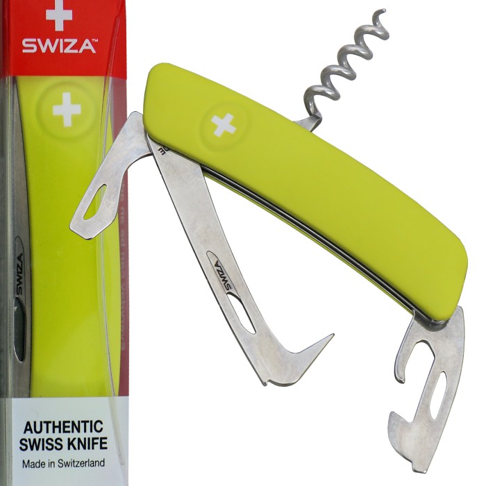 Swiza, Horse Tool, HO03, Anti Rutsch Schalen, grün-gelb