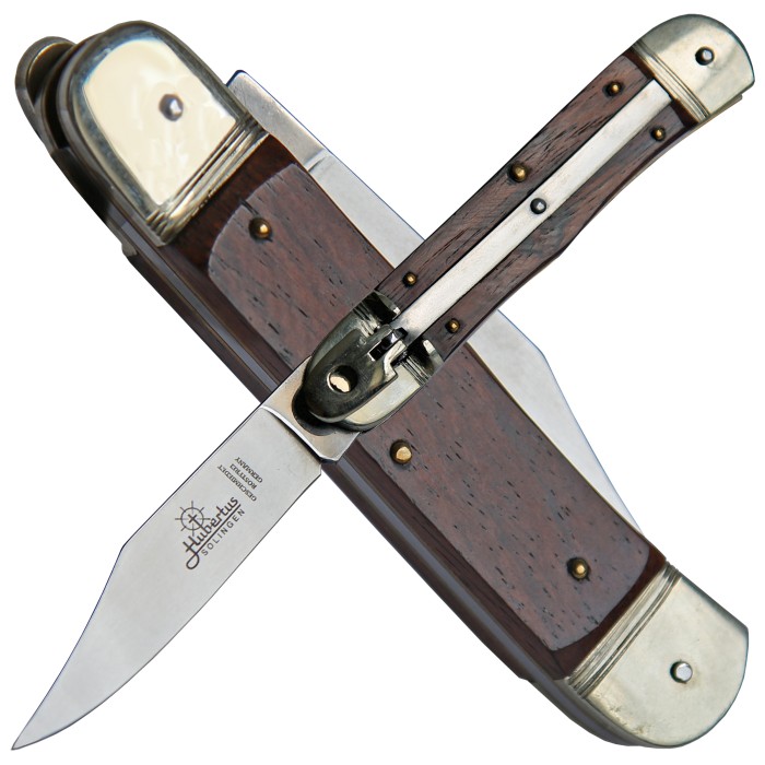 Hubertus, Springmesser, Rosenholzschalen, Hebelschloss,