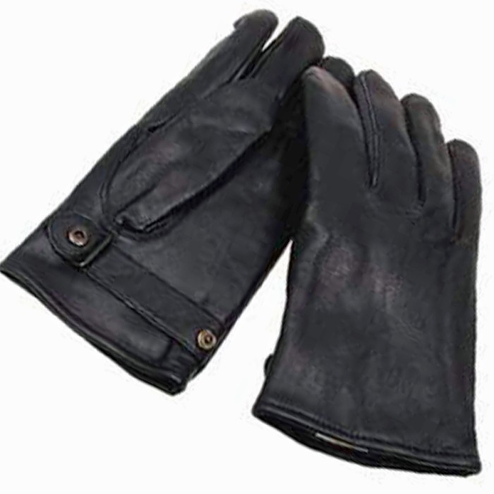 MFH, BW leather gloves, finger gloves, adjustment straps, lightly lined