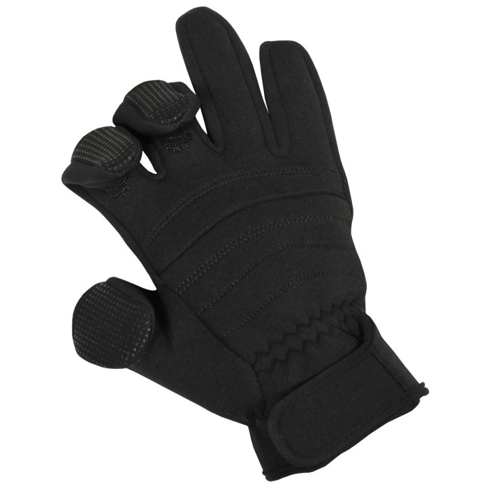 Finger gloves combat neoprene, thumb, index and middle fingers can be folded back