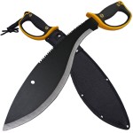 Haller strong Kukri machete with saw back with nylon sheath