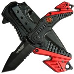 Haller Rescue Taschenmesser "Tanto Klinge" Leichtmetall rot, Rettungsmesser