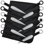 Haller Wurfmesser Set 12 tlg. Ganzstahl mit Kordel umwickelt und Etui (18+)